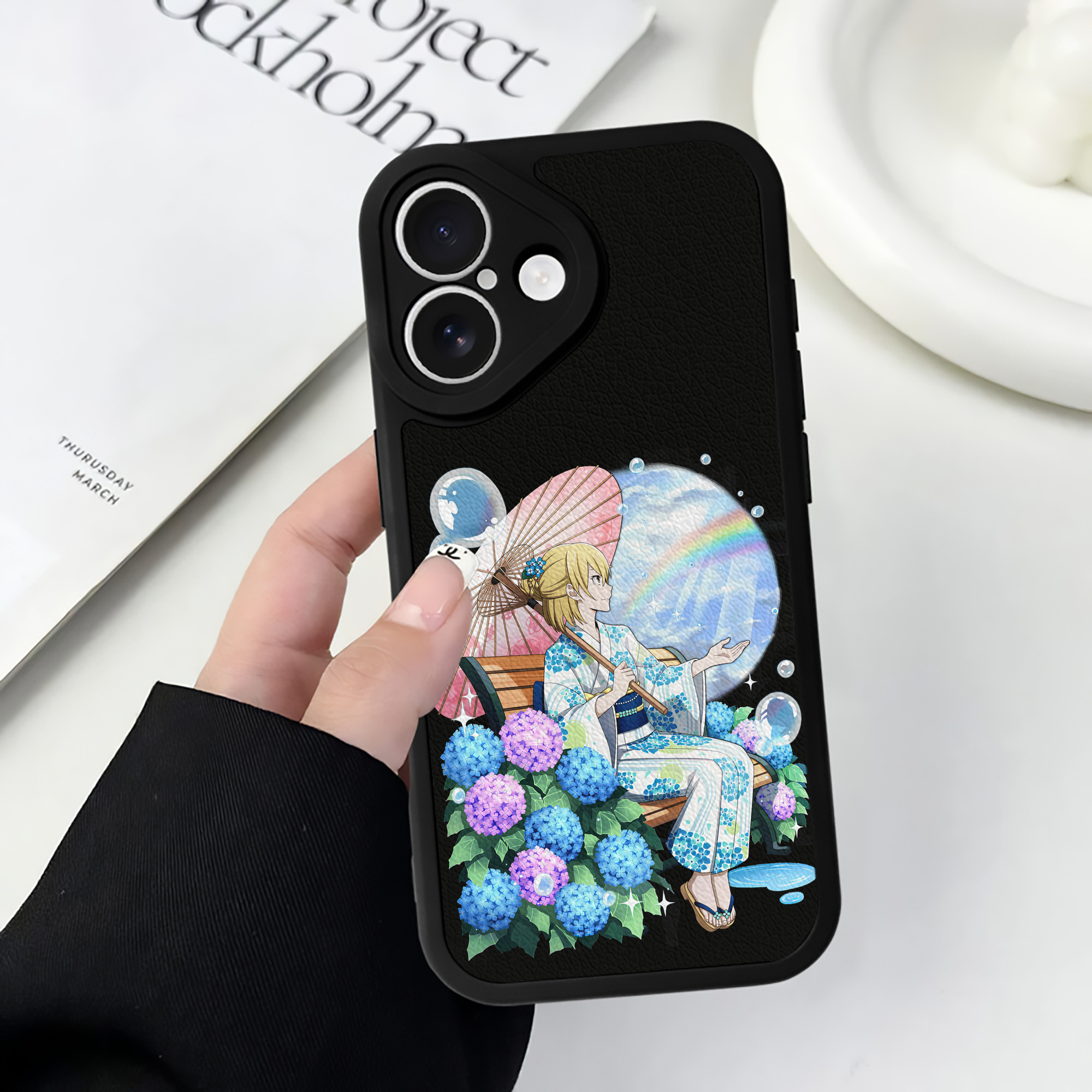 （画像用） 文豪ストレイドッグス Bungo Stray Dogs 【iPhone 16シリーズ対応】シリコンスマホケース（レザー調） 材質：シリコン